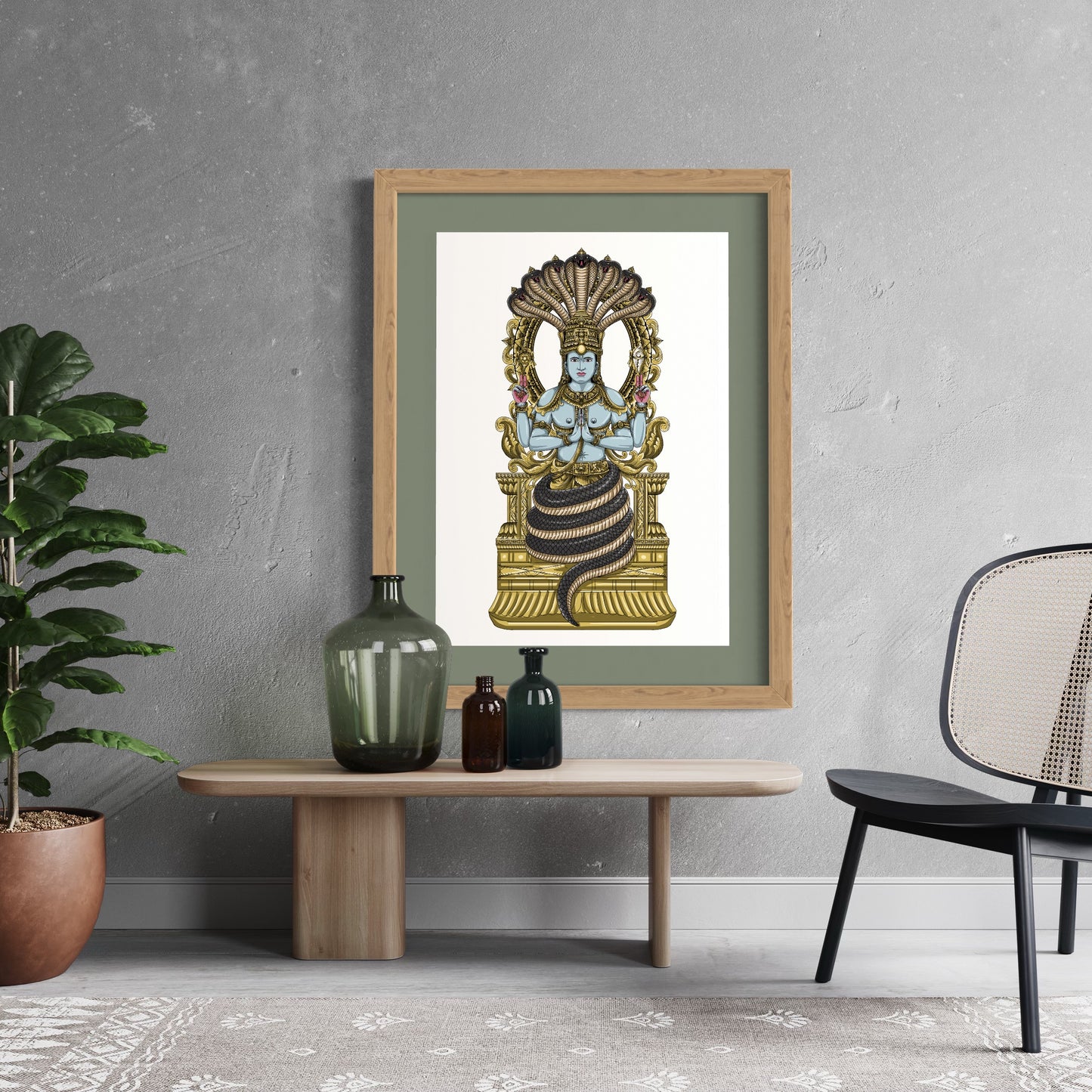 Sage patanjali print in color 31 X 44 cm (A3)