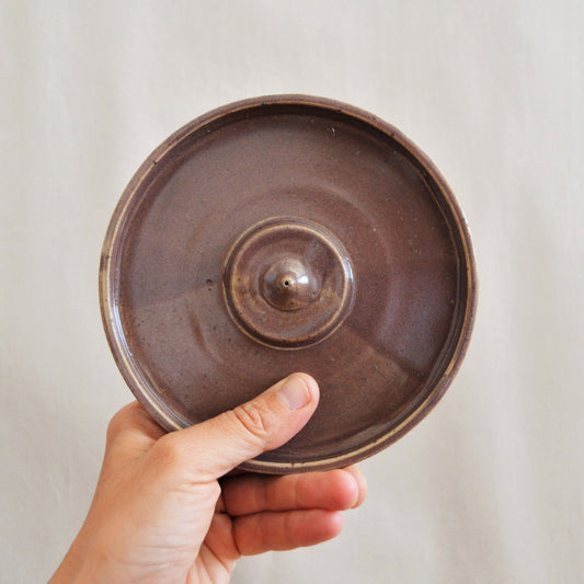 Ceramic incense holder - purple