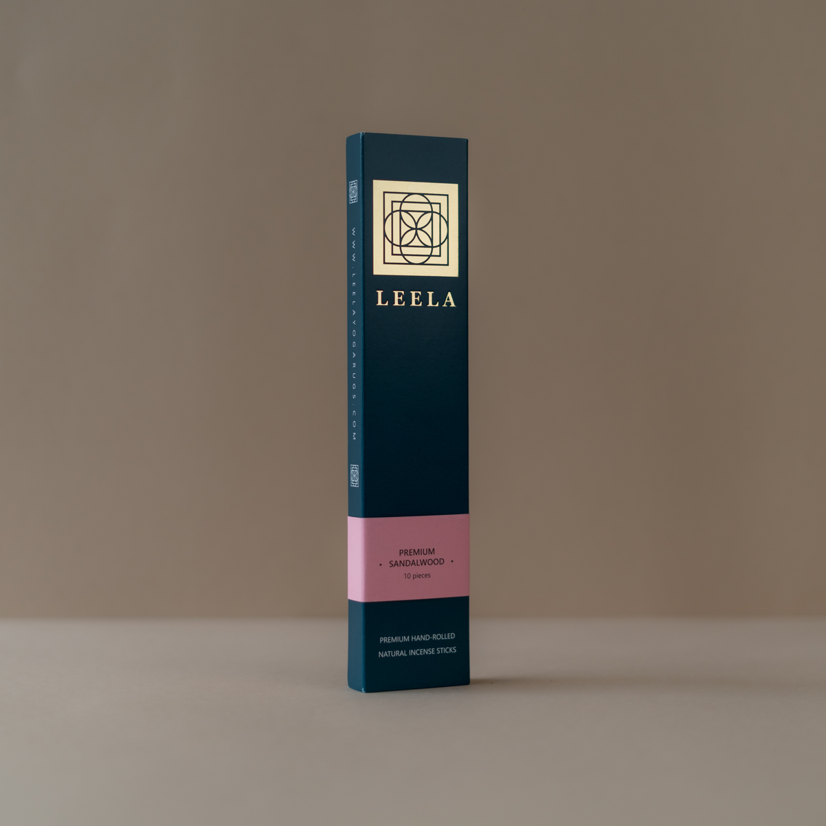 Premium Sandal wood incense sticks from Leela yoga rugs. Organic hand-rolled incense sticks